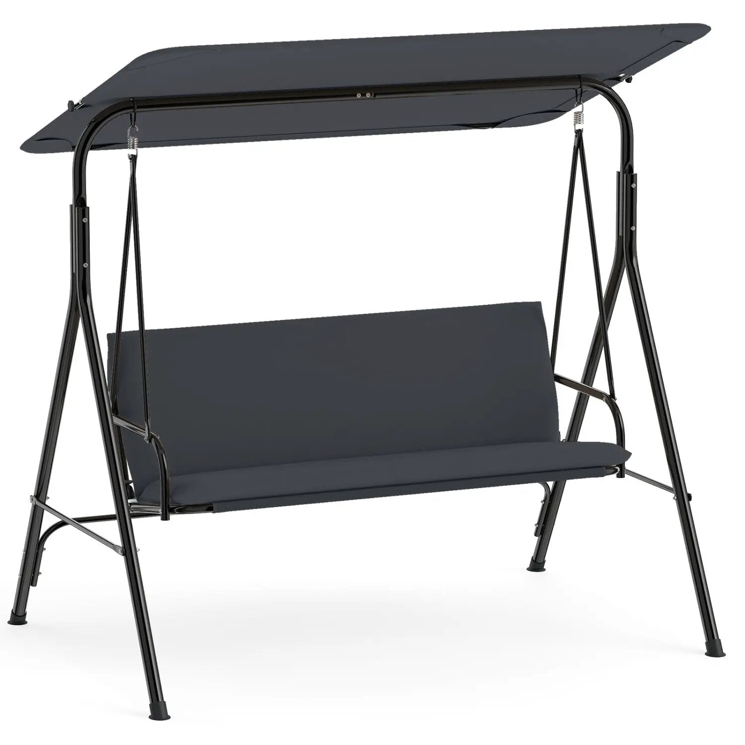 3-Seat Patio Swing Chair with Adjustable Canopy by DirectDeals