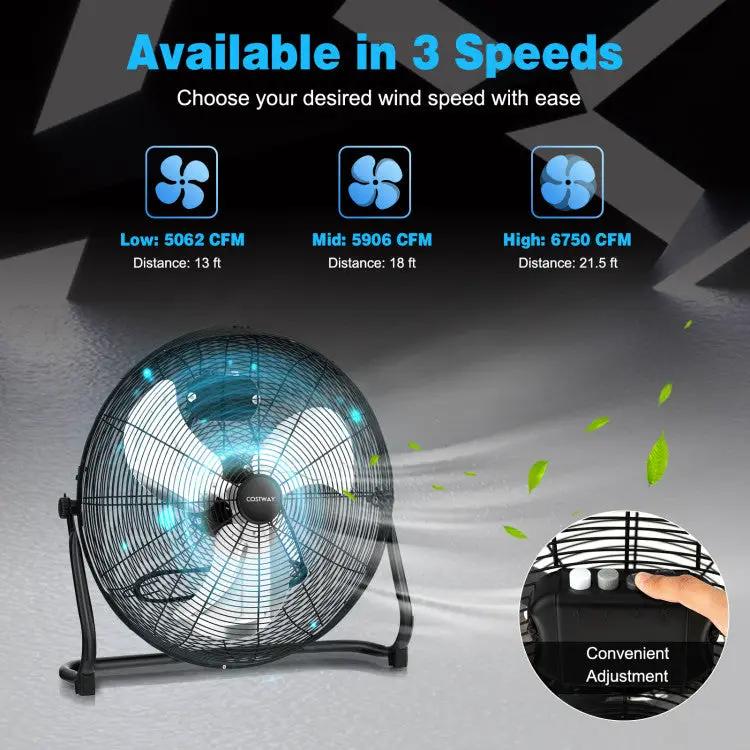 Tilt Floor Fan – 3-Speed by DirectDeals
