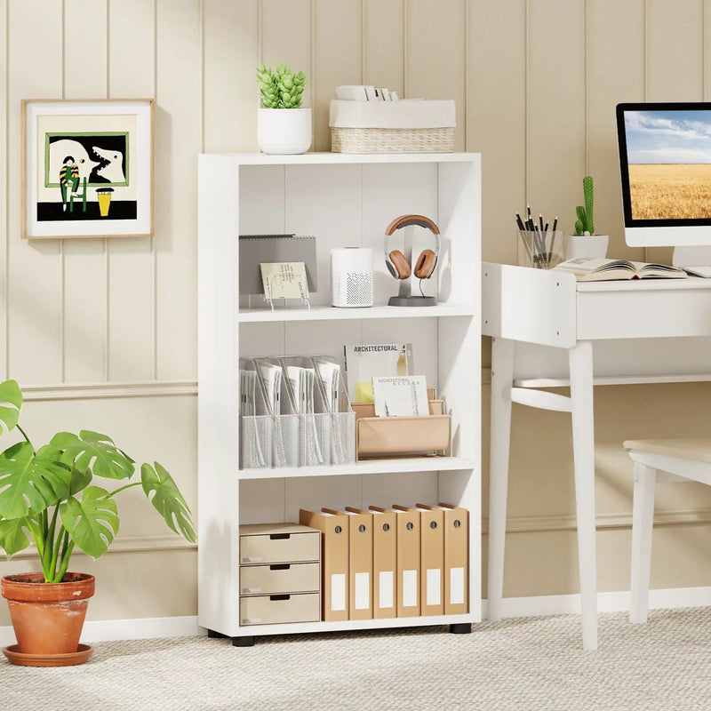 3-Tier Bookcase 42 inch Tall Book Shelf with Anti-Tipping Kit by DirectDeals