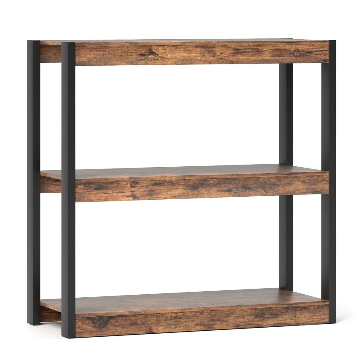 3 Tier Bookshelf Wooden Bookcase with Dual Anti-Tipping Kits by DirectDeals