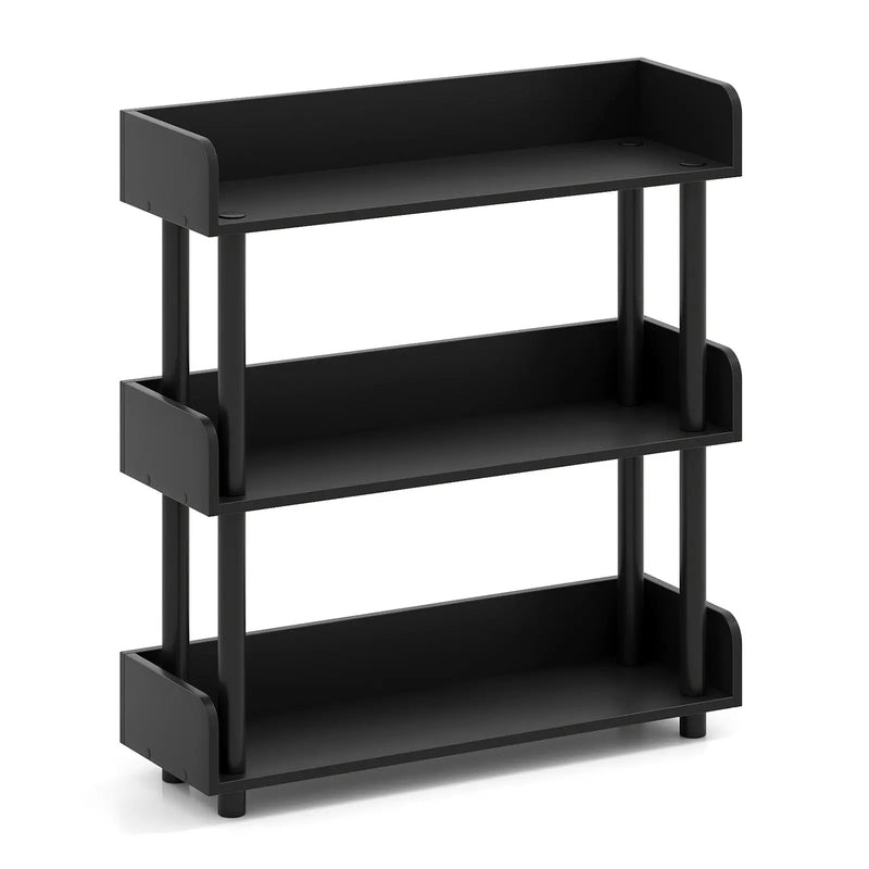 3-Tier Bookshelf with Anti-Tipping Kit and Industrial Storage Unit for Living Room by DirectDeals