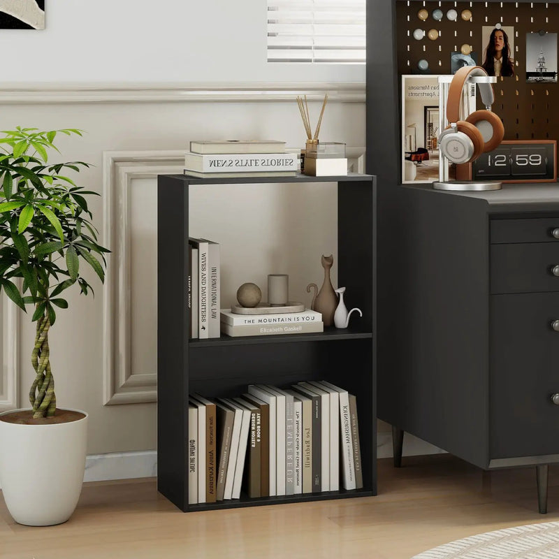 3-Tier Bookshelf with Open Storage Compartments by DirectDeals