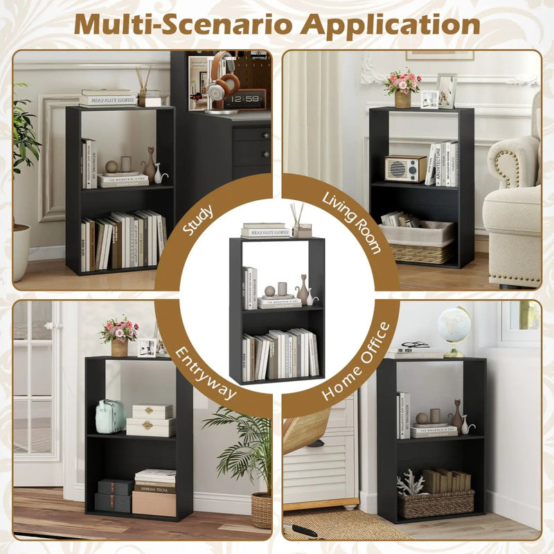3-Tier Bookshelf with Open Storage Compartments by DirectDeals