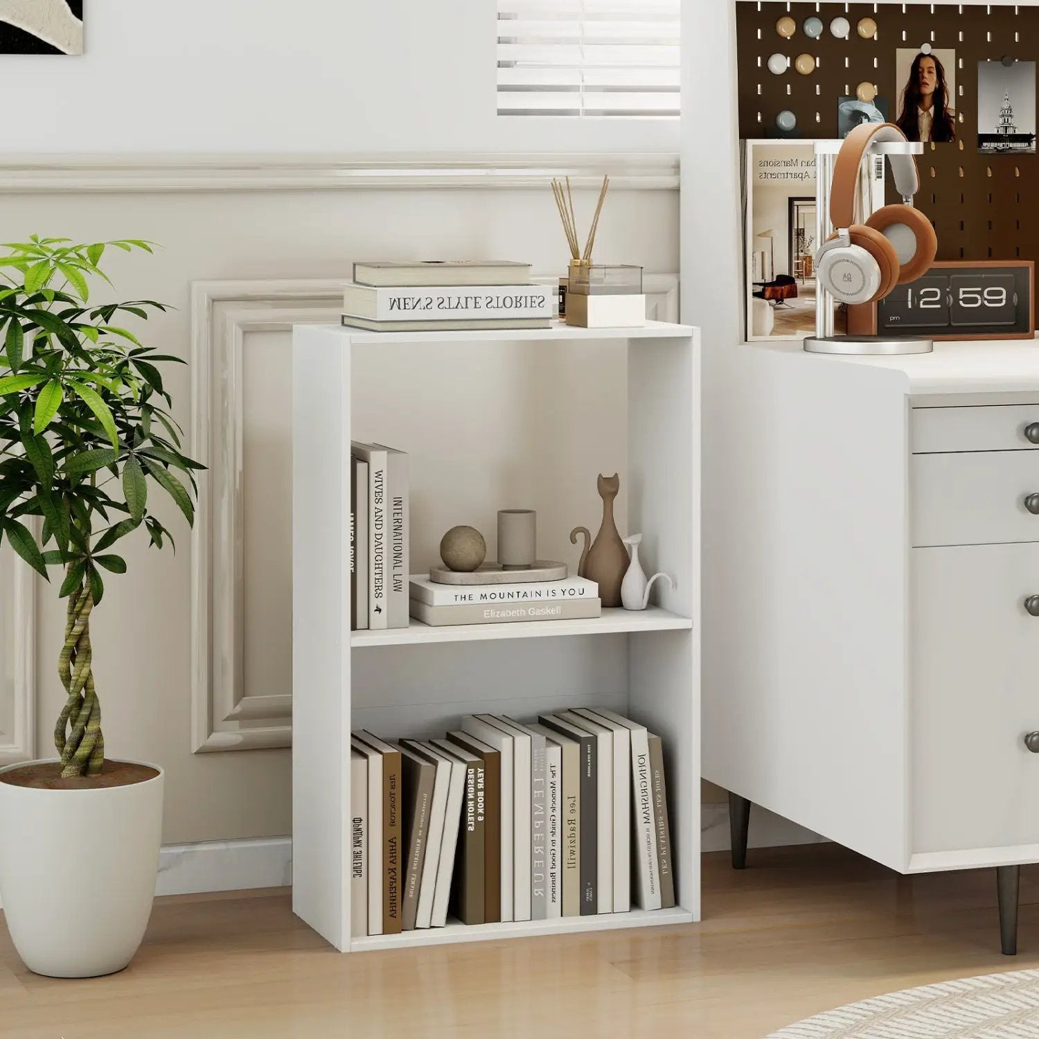 3-Tier Bookshelf with Open Storage Compartments by DirectDeals