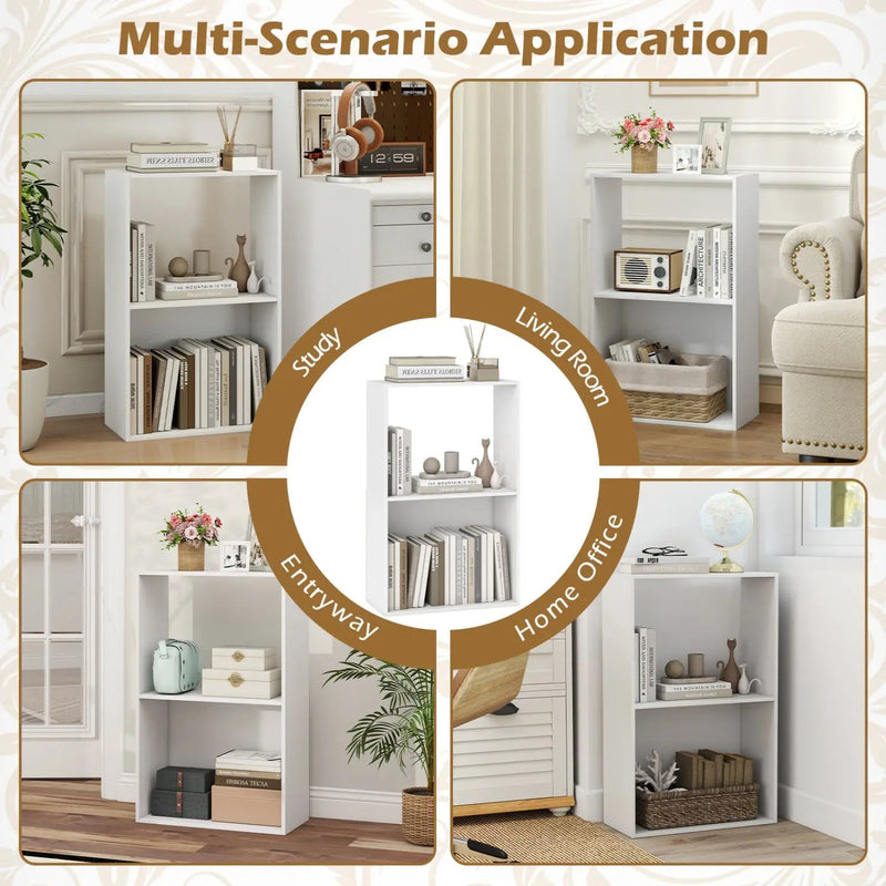 3-Tier Bookshelf with Open Storage Compartments by DirectDeals