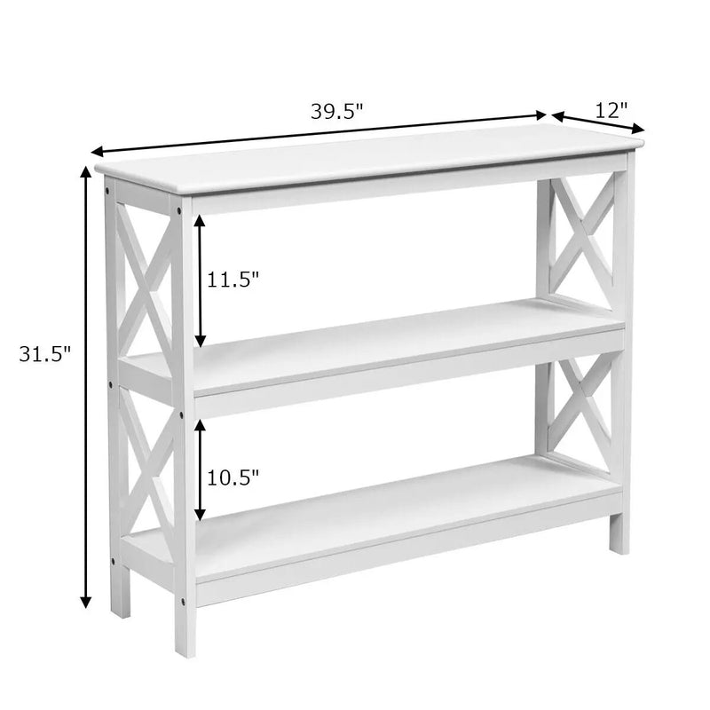 3-Tier Console X-Design Sofa Side Accent Table by DirectDeals