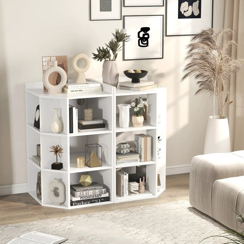 3-Tier Corner Cabinet with Charging Station for Bedroom by DirectDeals