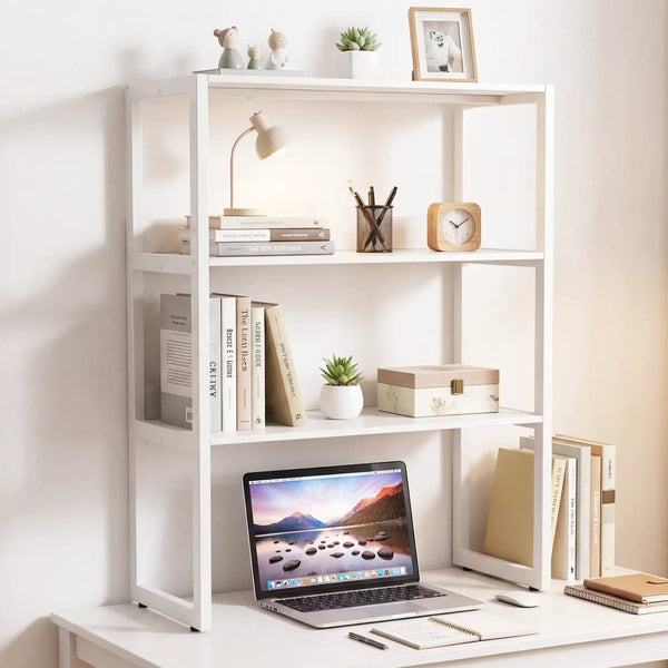 3-Tier Countertop Storage Hutch with Open Shelves