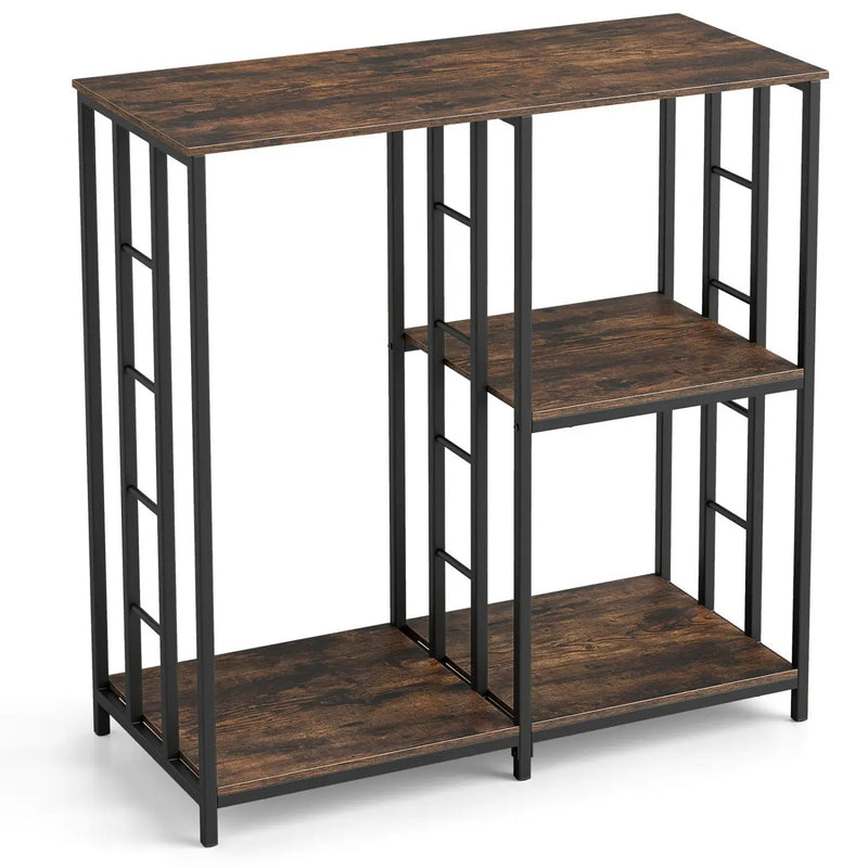 3-Tier Baker's Rack with Open Shelves - Rustic Brown by DirectDeals