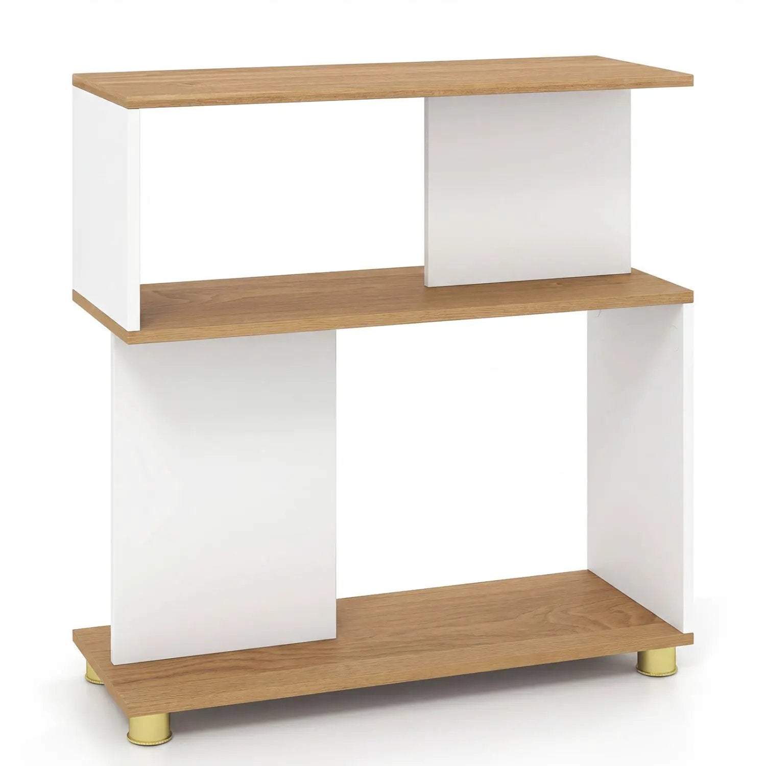 3-Tier S-Shaped Bookshelf with Adjustable Feet by DirectDeals
