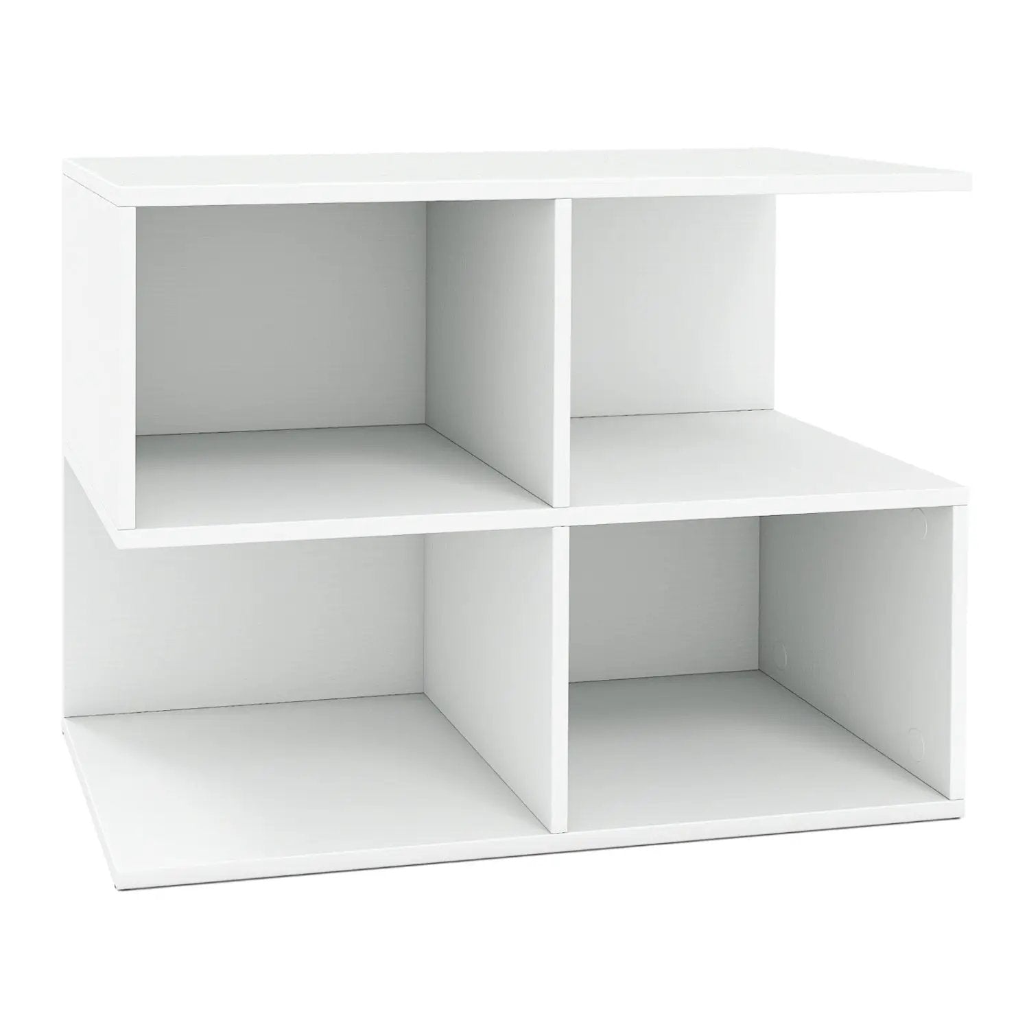 3-Tier S-Shaped End Table with 4 Storage Cubes by DirectDeals