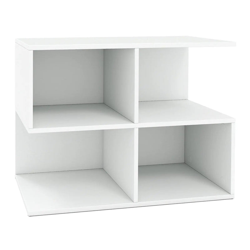 3-Tier S-Shaped End Table with 4 Storage Cubes by DirectDeals