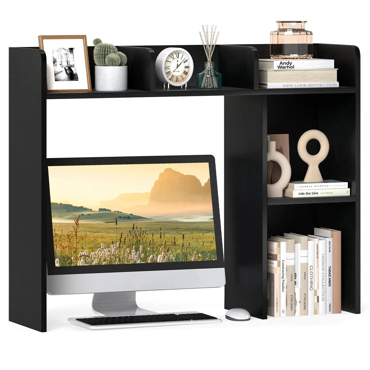 3-Tier Multipurpose Desk Bookshelf with 4 Shelves by DirectDeals