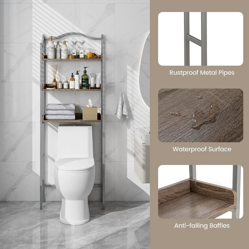3-Tier Over-The-Toilet Bathroom Spacesaver Storage Rack by DirectDeals
