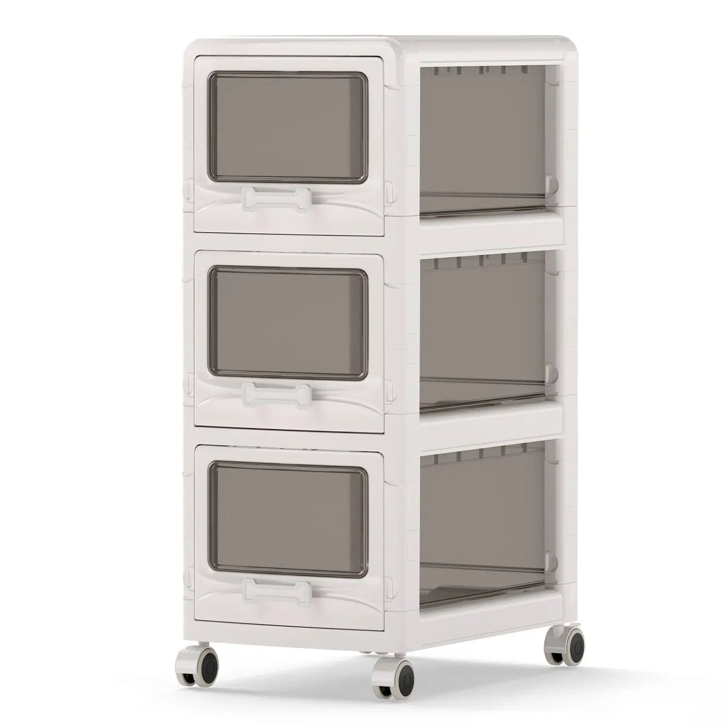Rolling Storage Cart with Drawers and Lockable Wheels by DirectDeals