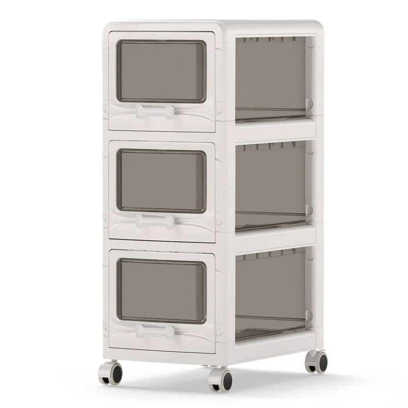 Rolling Storage Cart with Drawers and Lockable Wheels by DirectDeals