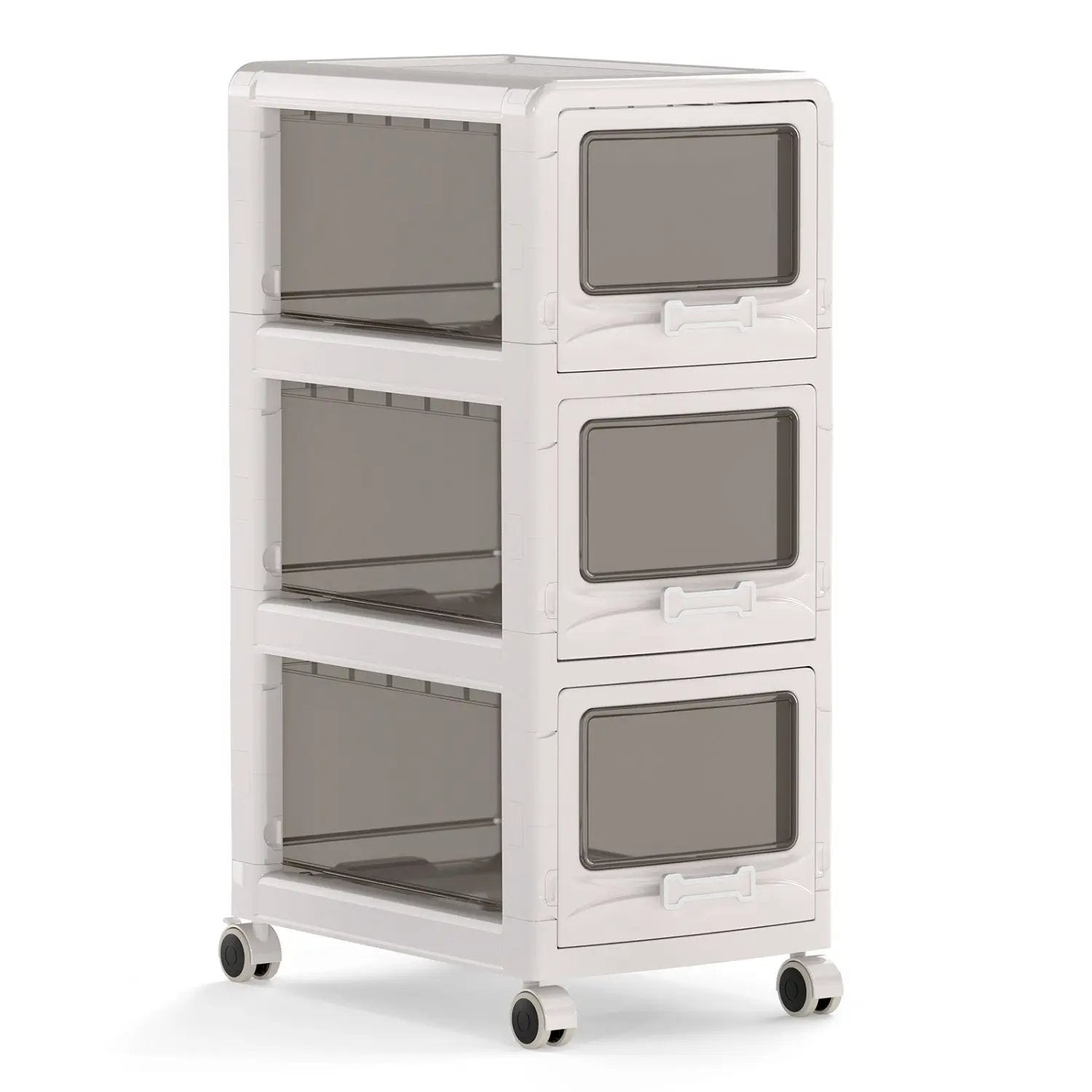 Rolling Storage Cart with Drawers and Lockable Wheels by DirectDeals