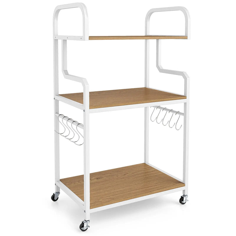 3-Tier Rolling Printer Stand Home Office Large Printer Cart with Storage Shelves by DirectDeals