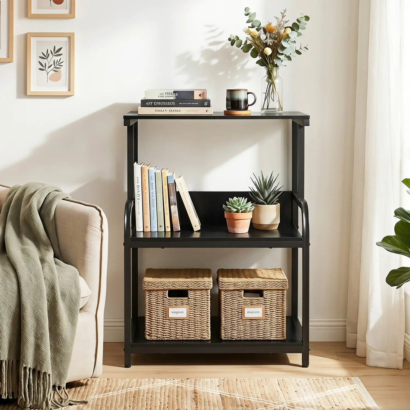 3-Tier Rolling Printer Stand with Adjustable Shelf by DirectDeals