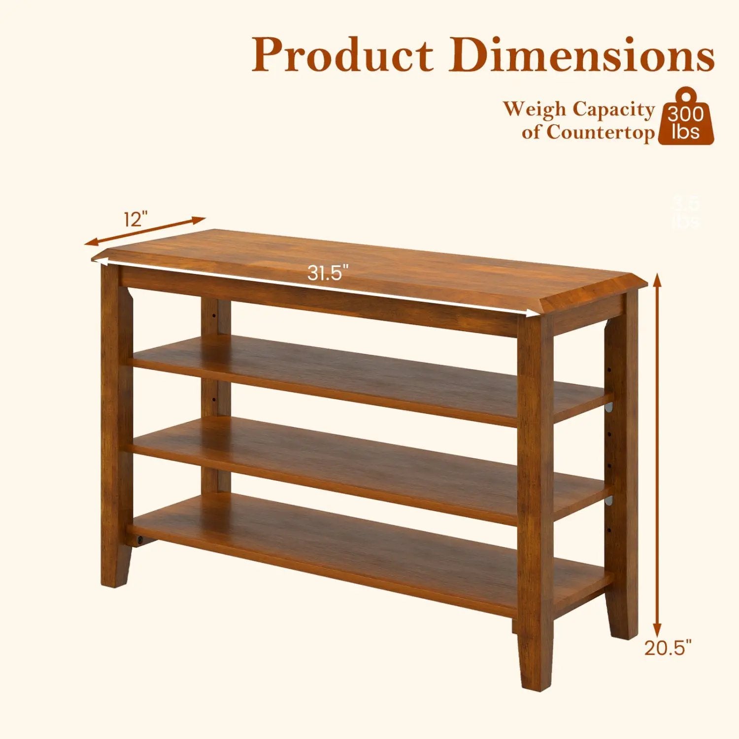 3-Tier Shoe Rack Bench with Adjustable Shelves for Entryway and Living Room by DirectDeals
