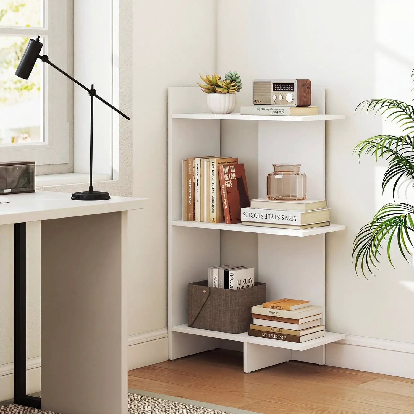 3 Tier Wooden Bookshelf with Anti-Tipping Kit by DirectDeals