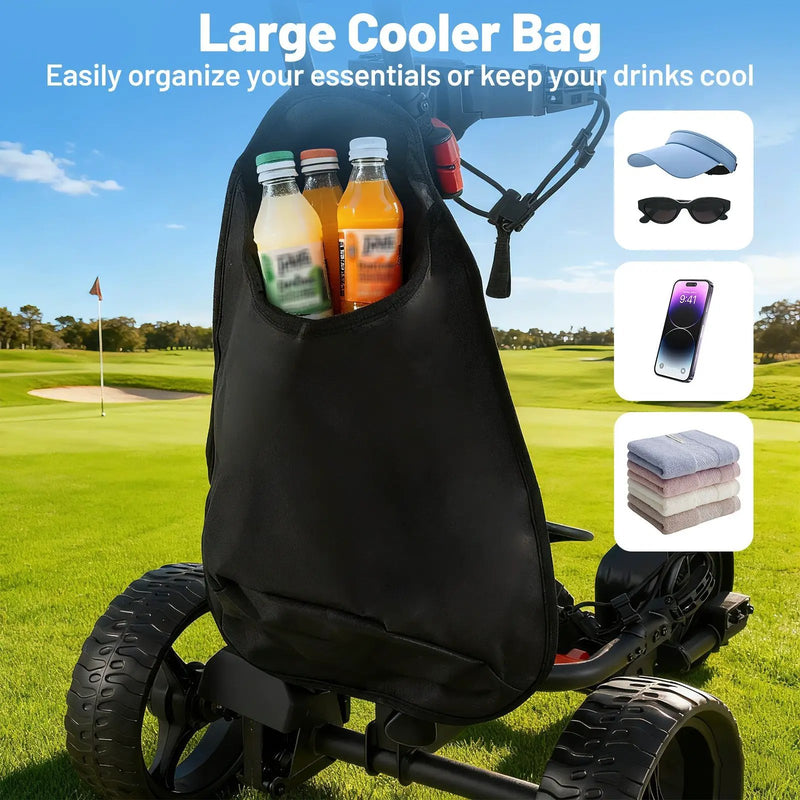 3 Wheel Golf Bag Cart with Adjustable Handle and 9 Speed Settings by DirectDeals