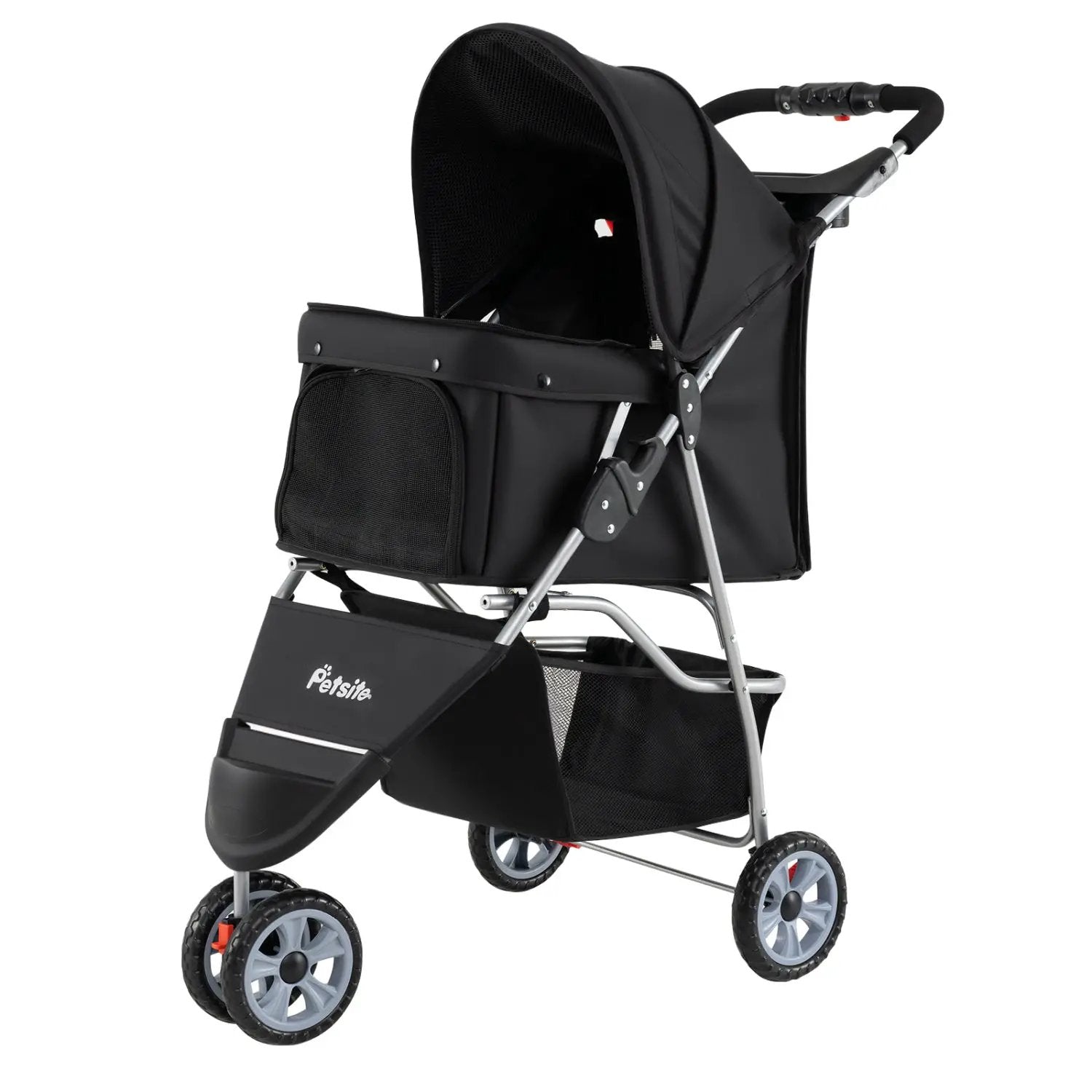 3 Wheel Pet Stroller for Small Dogs Cats up to 33 LBS by DirectDeals