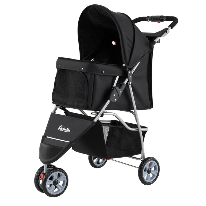 3 Wheel Pet Stroller for Small Dogs Cats up to 33 LBS by DirectDeals
