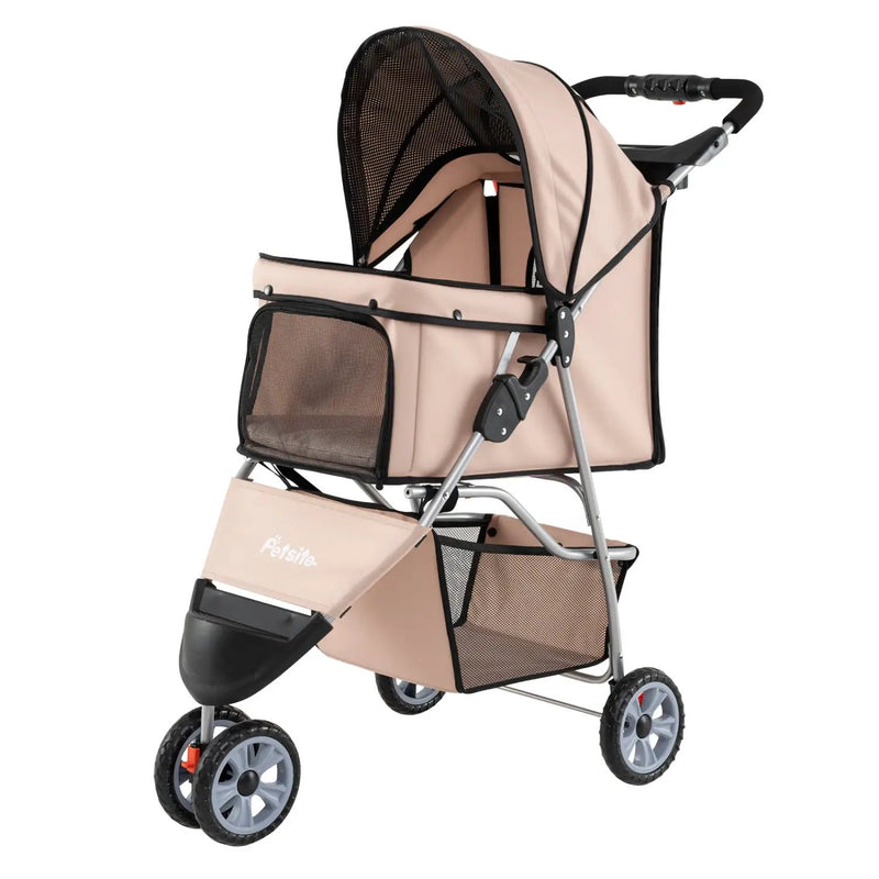 3 Wheel Pet Stroller for Small Dogs Cats up to 33 LBS by DirectDeals