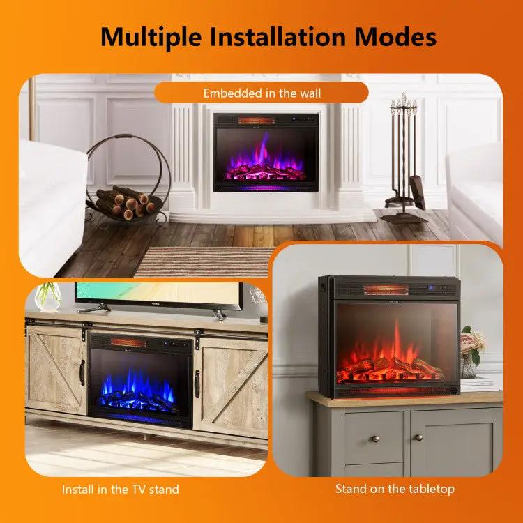 28" Electric Fireplace with Remote by DirectDeals
