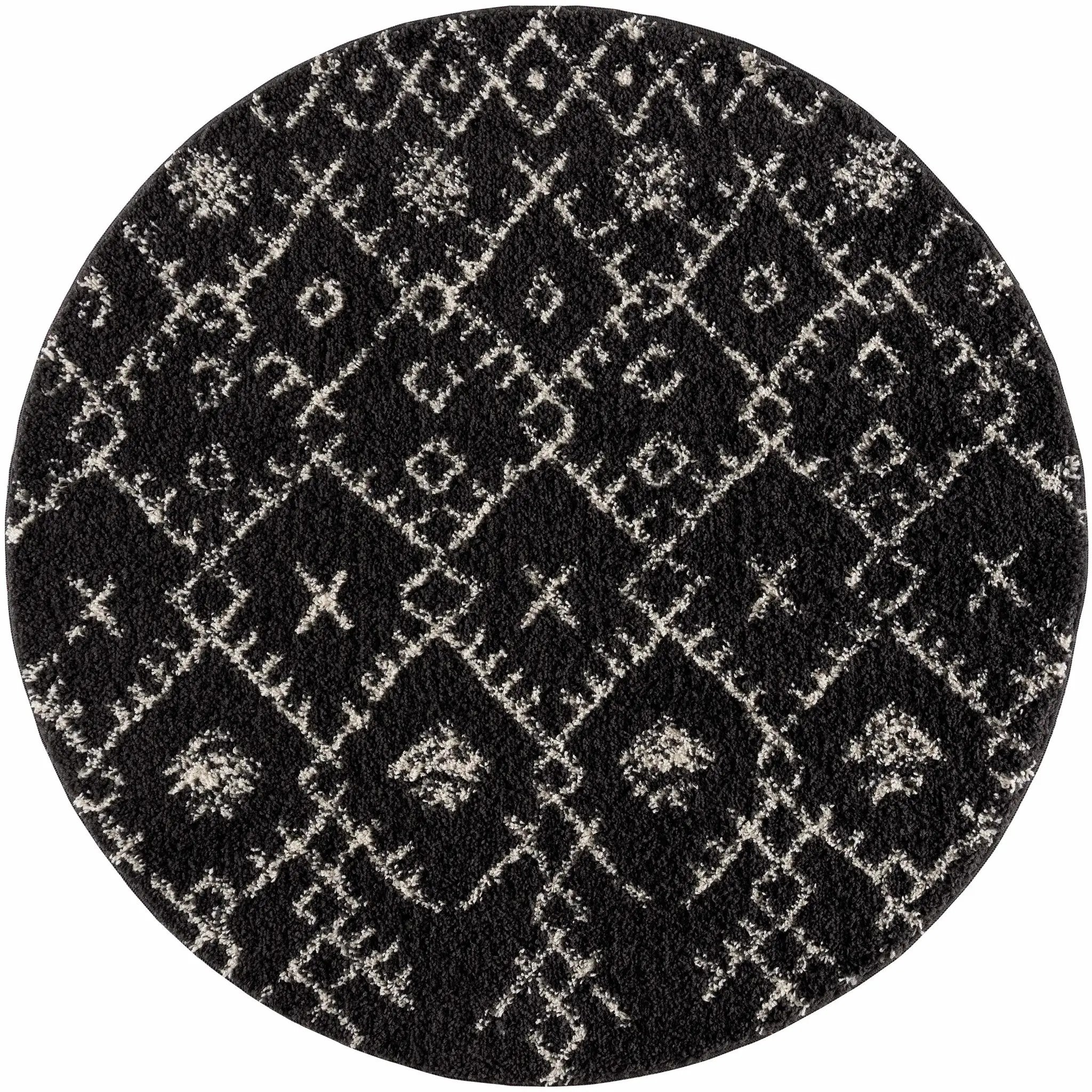 Thetford Black Berber Shag Rug - Clearance by Boutique Rugs