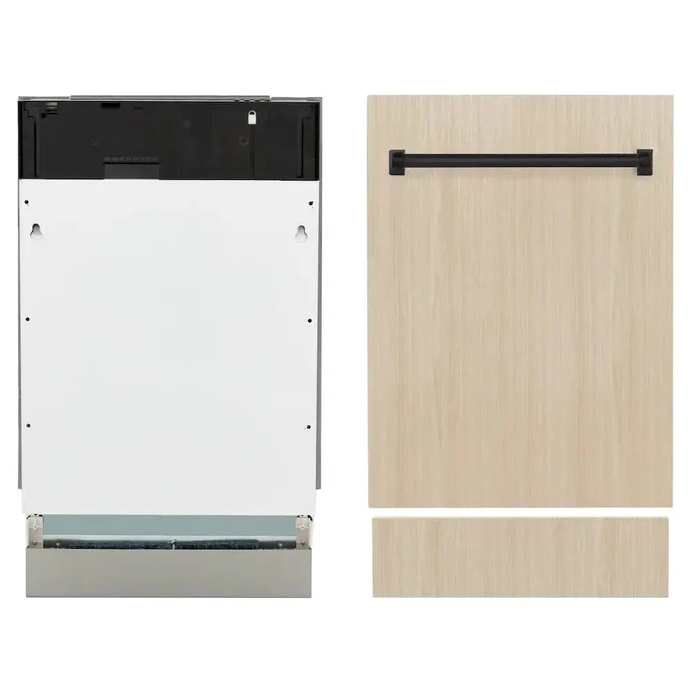 ZLINE Autograph 18" Dishwasher Stainless, Matte Black DWVZ-18-MB by Farmhouse Kitchen and Bath