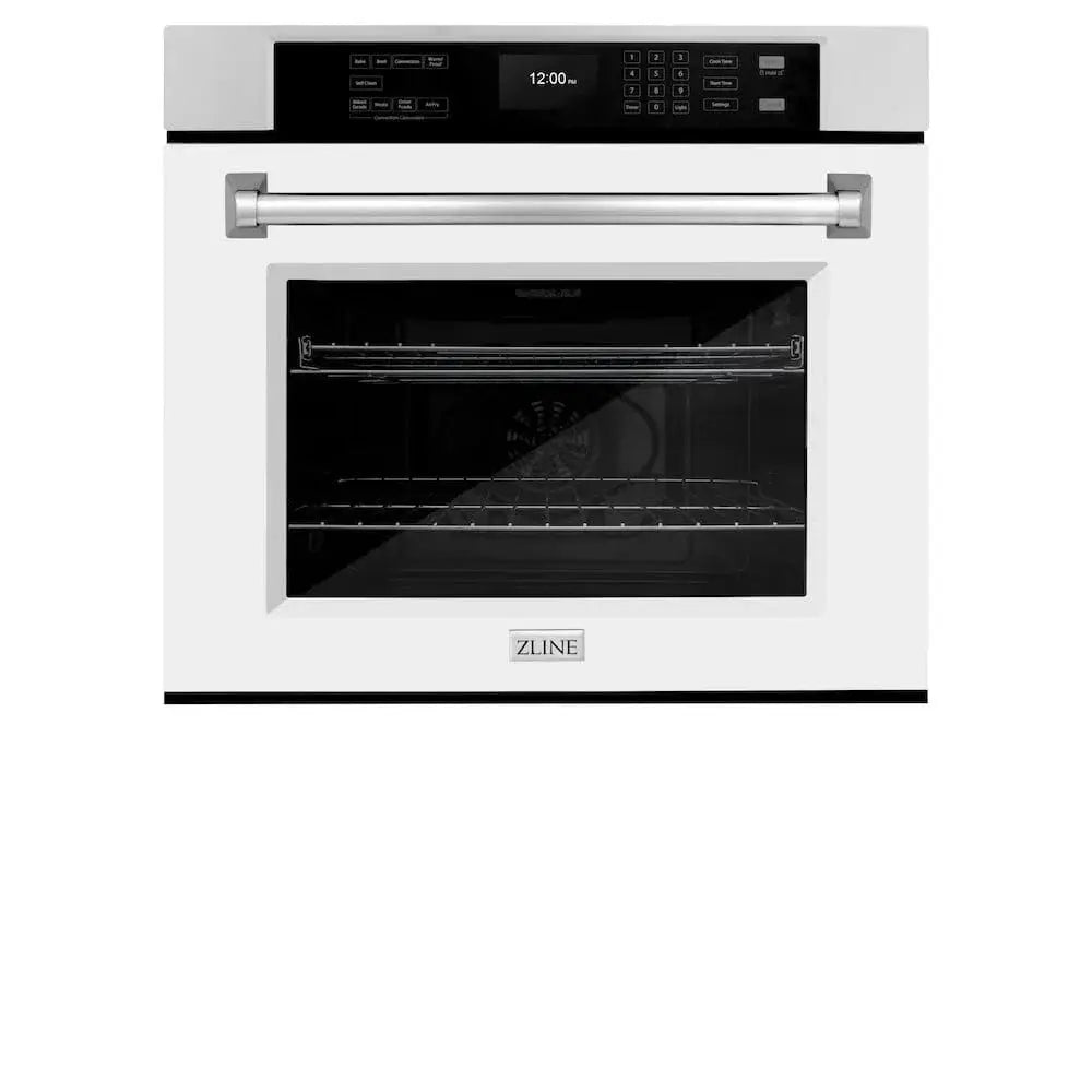 ZLINE 30 "Professional True Convection Single Wall Oven, Air Fry, Self Clean, White Matte WAS-WM-30 by Farmhouse Kitchen and Bath