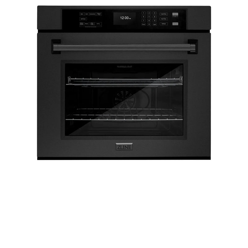 ZLINE 30 "Professional True Convection Single Wall Oven, Air Fry, Self Clean, Black Stainless Steel, WASB-30 by Farmhouse Kitchen and Bath
