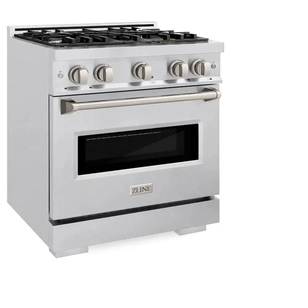 ZLINE 30" Classic Gas Range, Convection Gas Oven DuraSnow® Stainless Steel, CGRS-30 by Farmhouse Kitchen and Bath
