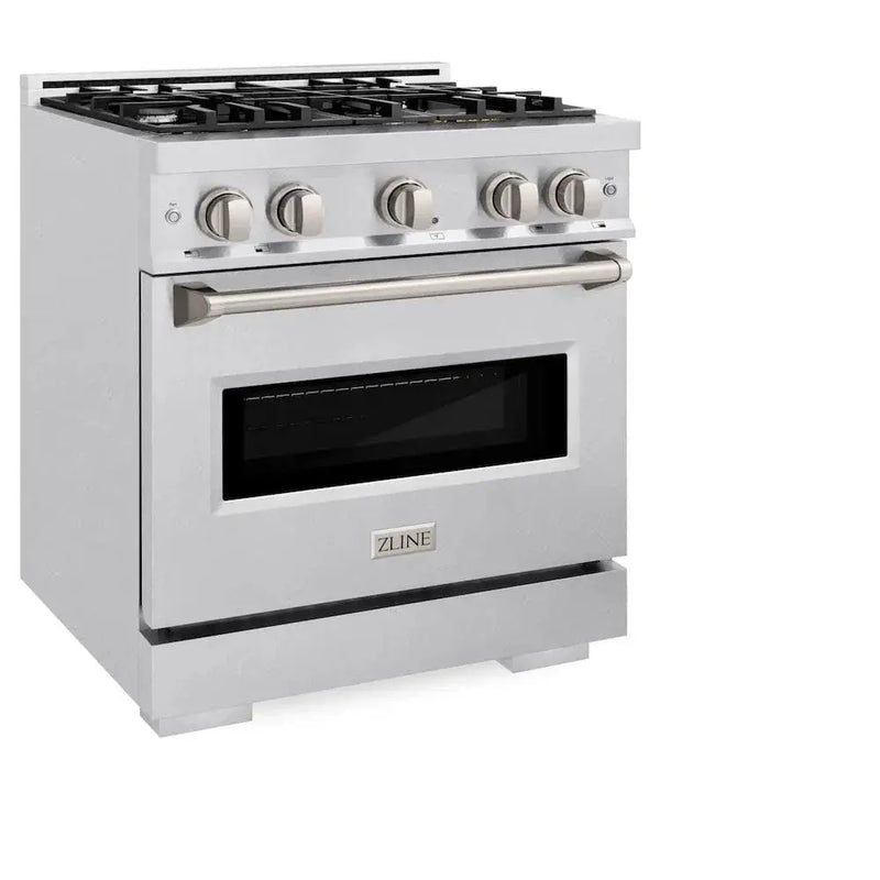 ZLINE 30" Classic Gas Range, Convection Gas Oven DuraSnow® Stainless Steel, CGRS-30 by Farmhouse Kitchen and Bath