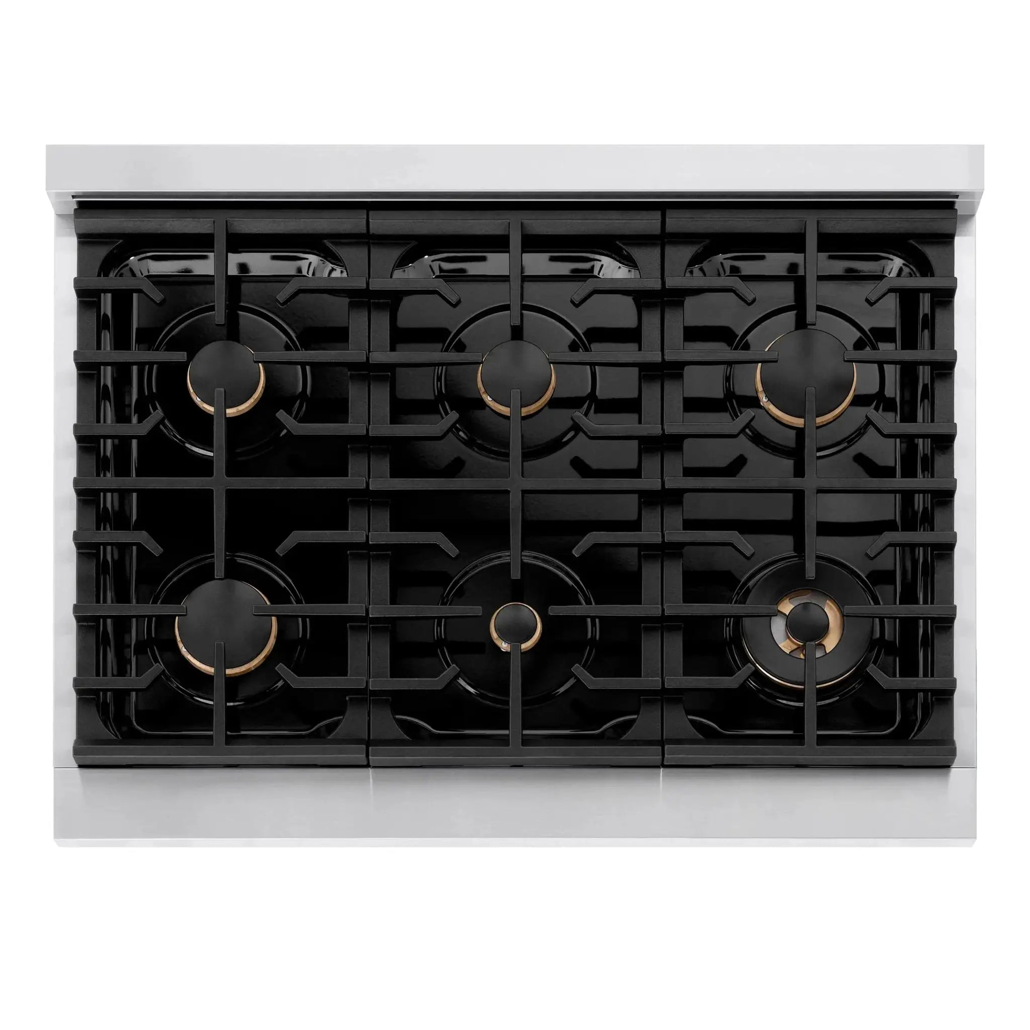 ZLINE 36" Paramount Gas Rangetop Stainless Steel Brass Burners SRT-BR-36 by Farmhouse Kitchen and Bath