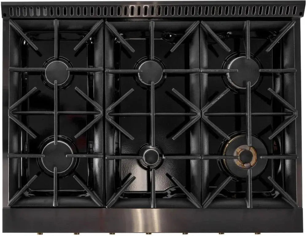Kucht KX Series 36" Freestanding Dual Fuel Range Liquid Propane KXP36-SS/LP by Farmhouse Kitchen and Bath
