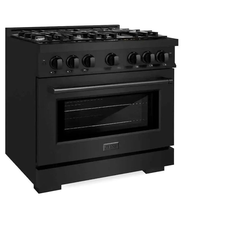 ZLINE 36" Select Dual Fuel Range Gas Cooktop Electric Convection Oven Black Stainless Steel HDRB-36 by Farmhouse Kitchen and Bath