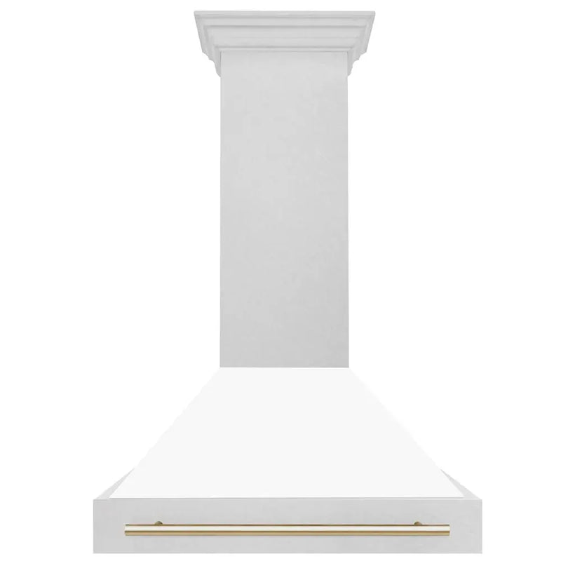 ZLINE 36" Autograph DuraSnow White Range Hood 8654SNZ-WM36-G by Farmhouse Kitchen and Bath