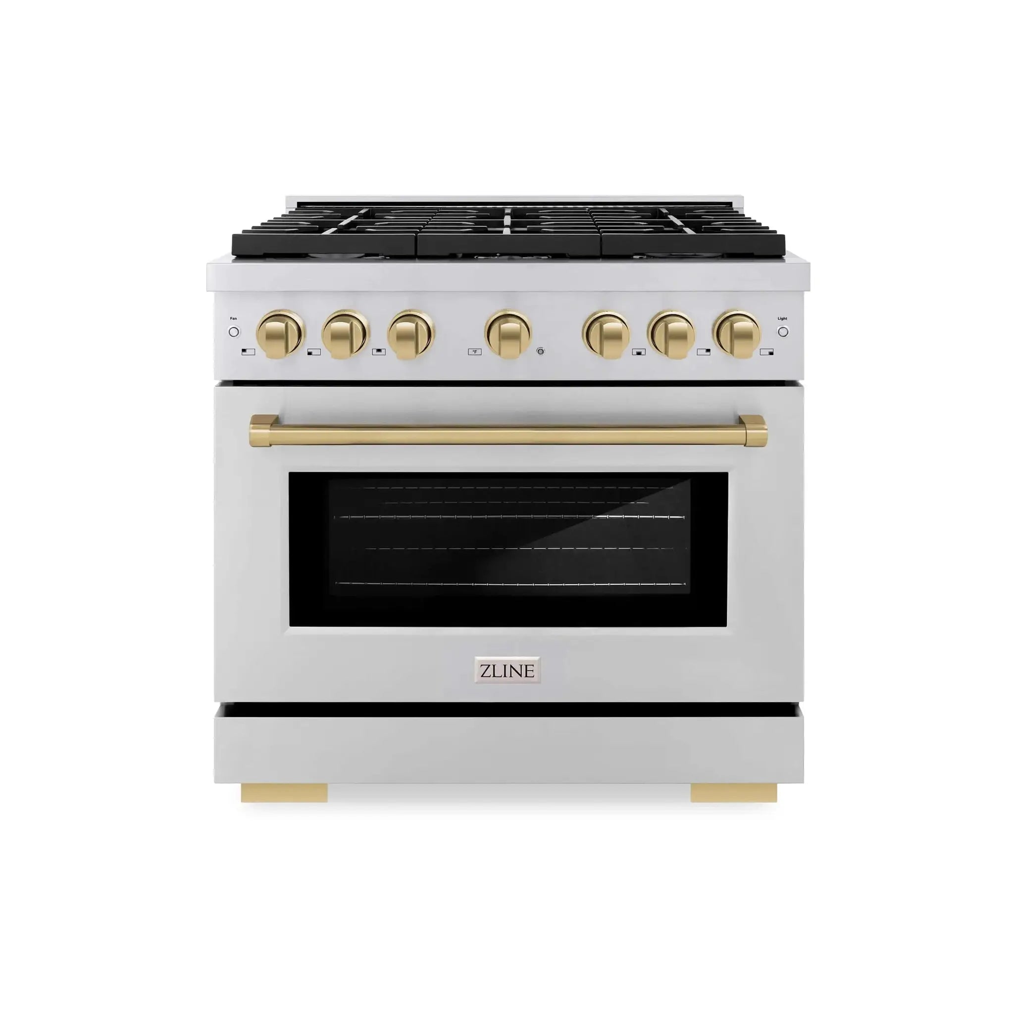 ZLINE 36"Paramount Dual Fuel Range Stainless Steel Champagne Bronze SDRZ-36-CB by Farmhouse Kitchen and Bath