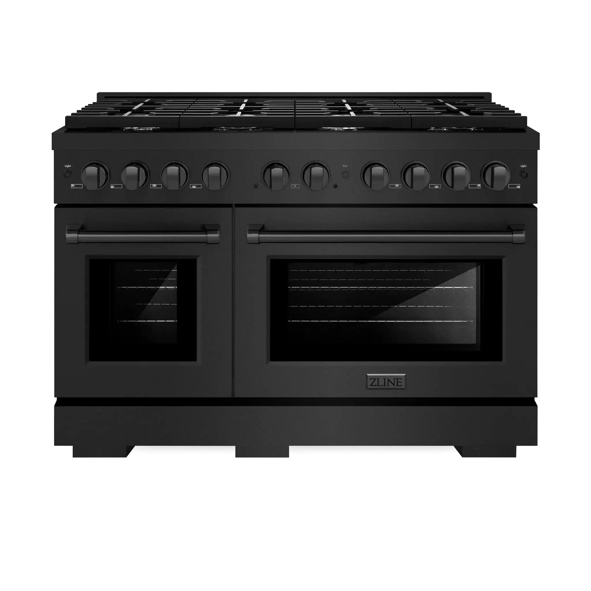 ZLINE 48"Paramount Dual Fuel Range Black Stainless Steel, SDRB-48 by Farmhouse Kitchen and Bath