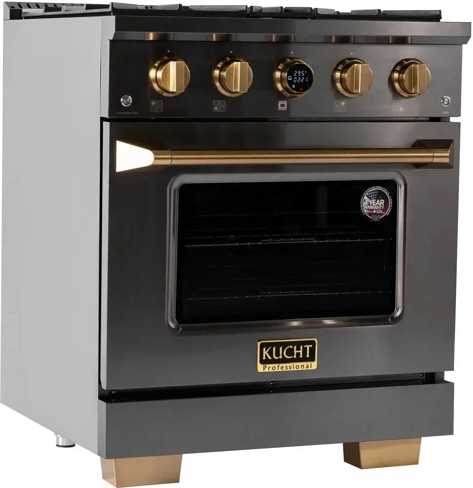 Kucht 30" Freestanding Dual Fuel Range Liquid Propane KXD30/LP by Farmhouse Kitchen and Bath