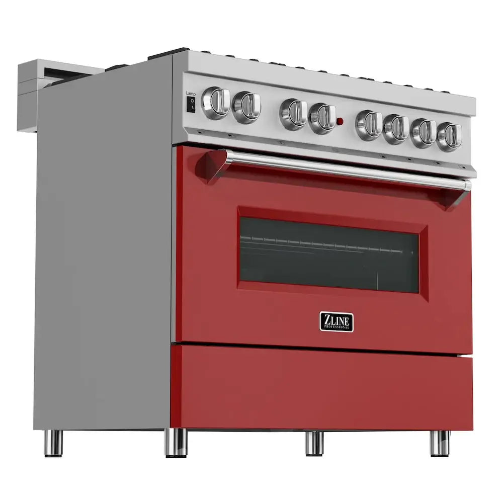 ZLINE 36" Bundle Range RAS-RM-36 & Range Hood 8654RM-36, 2KP-RASRMRH36 by Farmhouse Kitchen and Bath