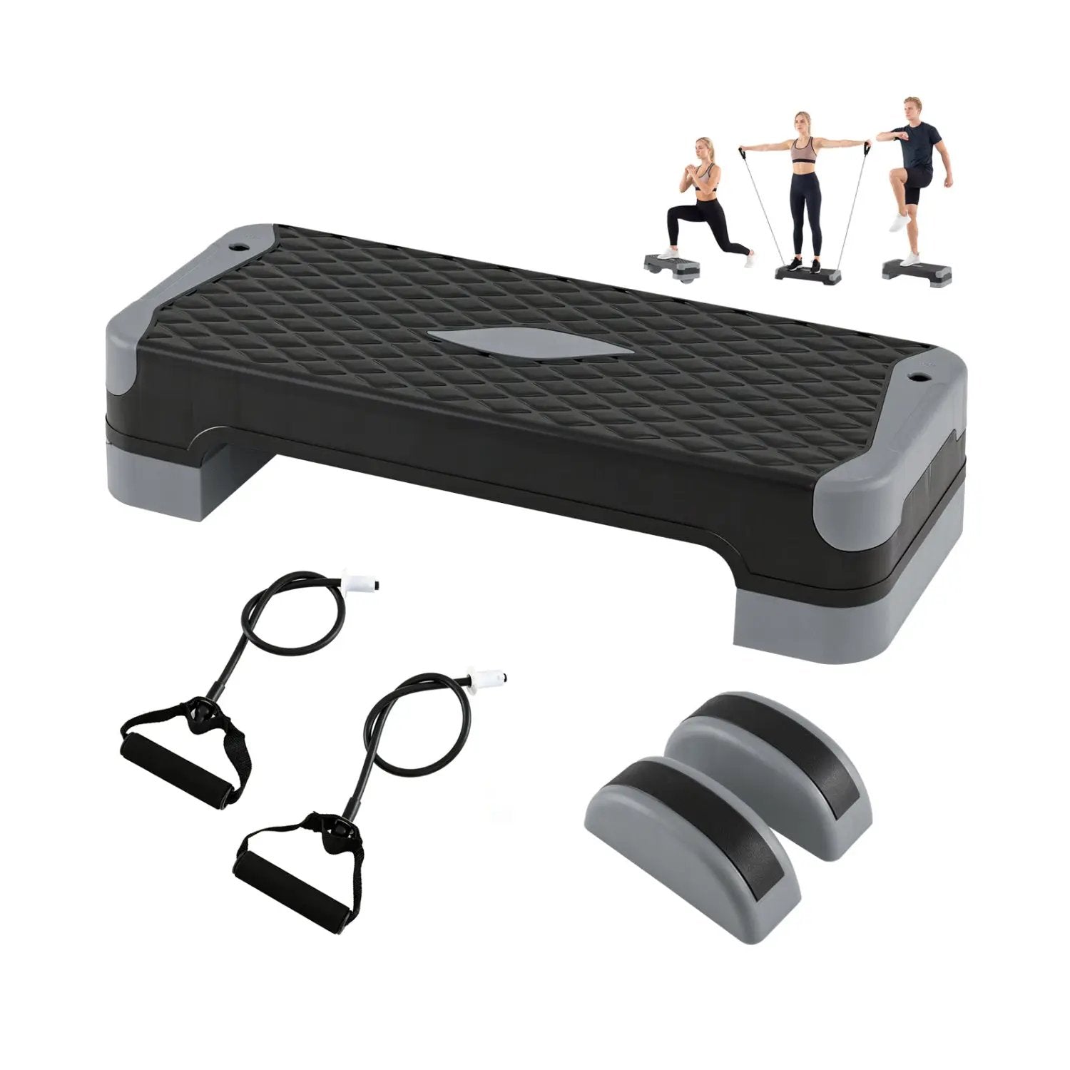 3-in-1 Aerobic Step Platform with Risers and Balance Trainers by DirectDeals