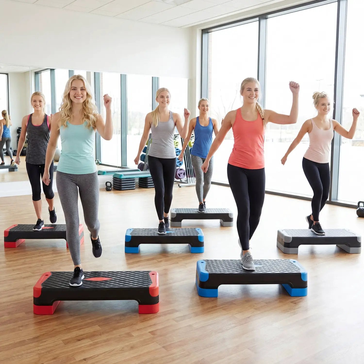 3-in-1 Aerobic Step Platform with Risers and Balance Trainers by DirectDeals