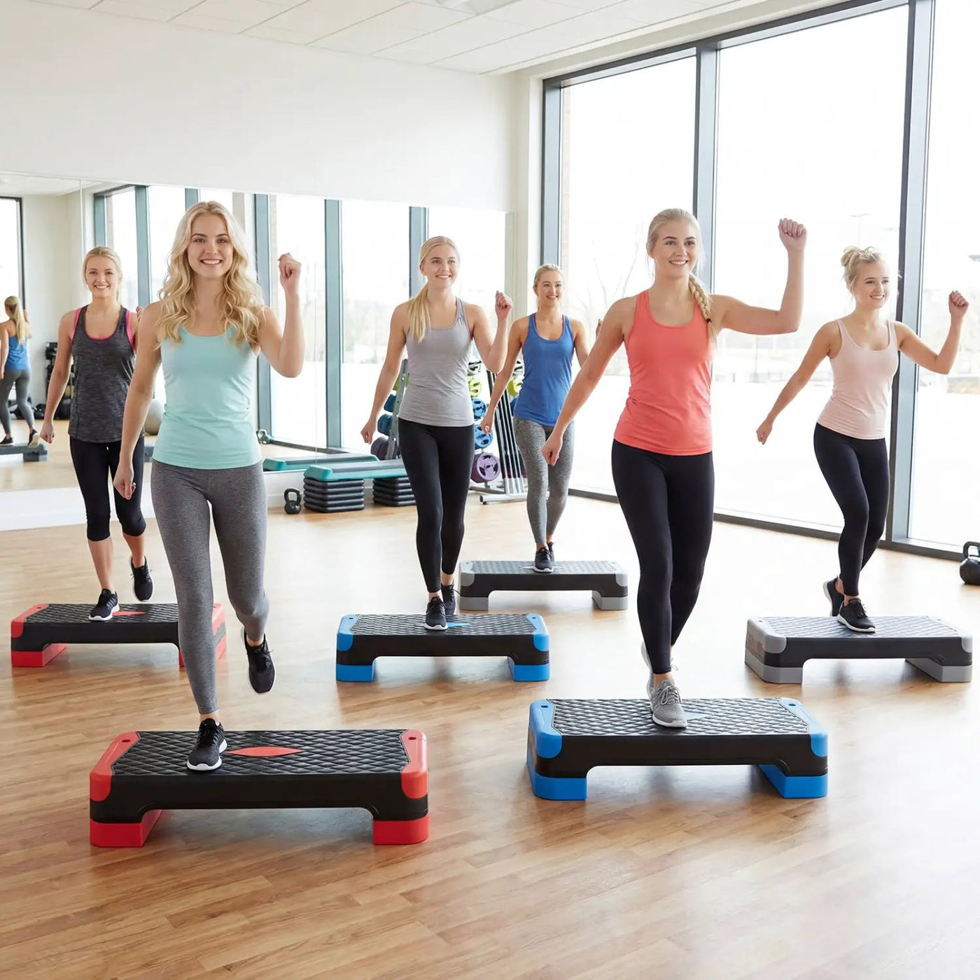 3-in-1 Aerobic Step Platform with Risers and Balance Trainers by DirectDeals