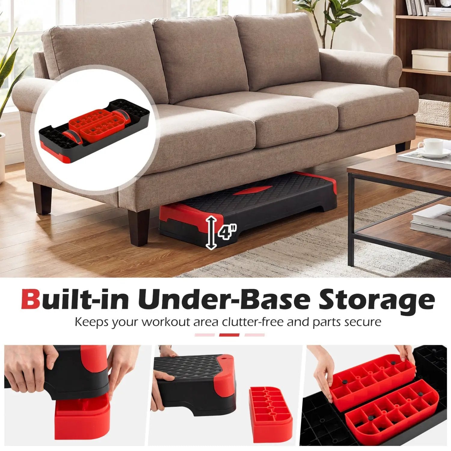 3-in-1 Aerobic Step Platform with Risers and Balance Trainers by DirectDeals