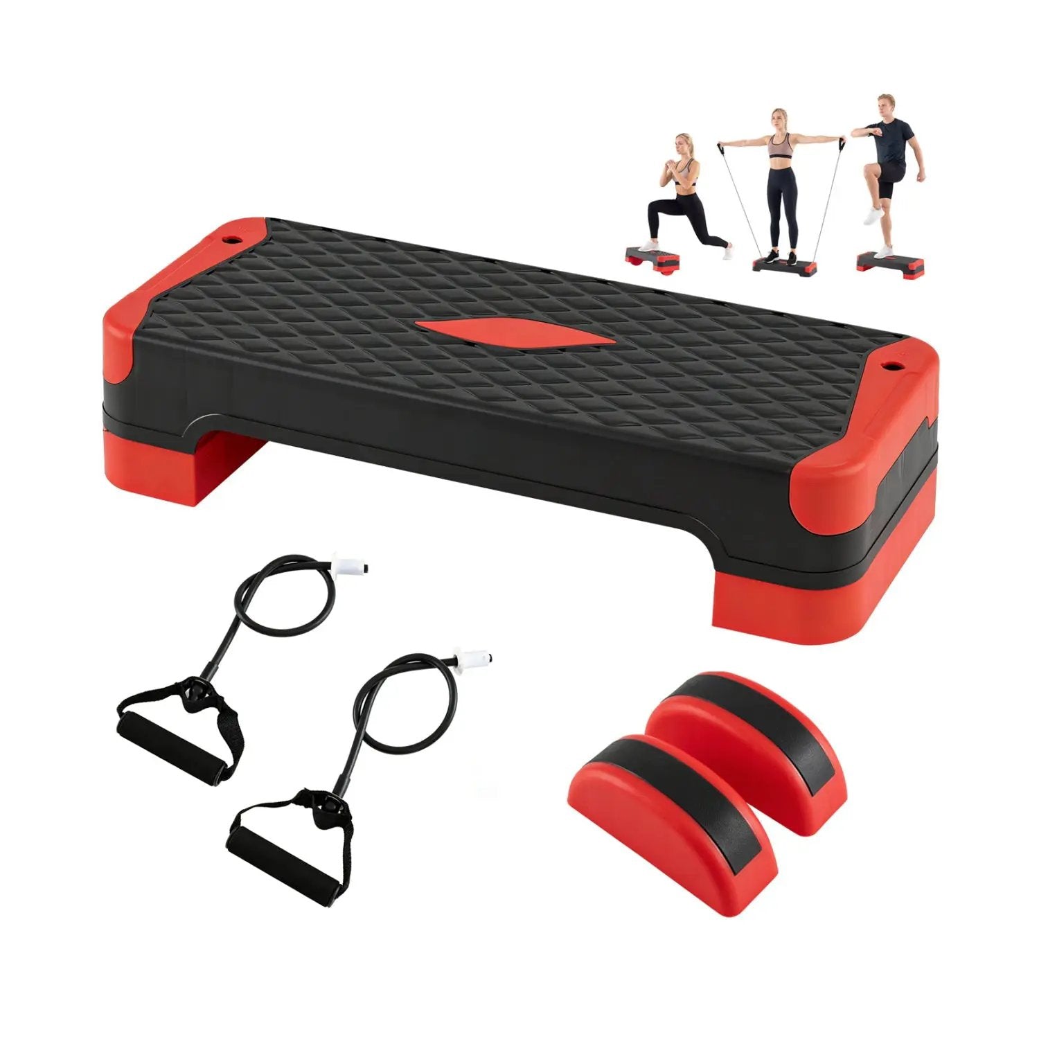 3-in-1 Aerobic Step Platform with Risers and Balance Trainers by DirectDeals