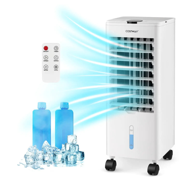 3-in-1 Evaporative Air Cooler with Remote for Home Office-White by DirectDeals